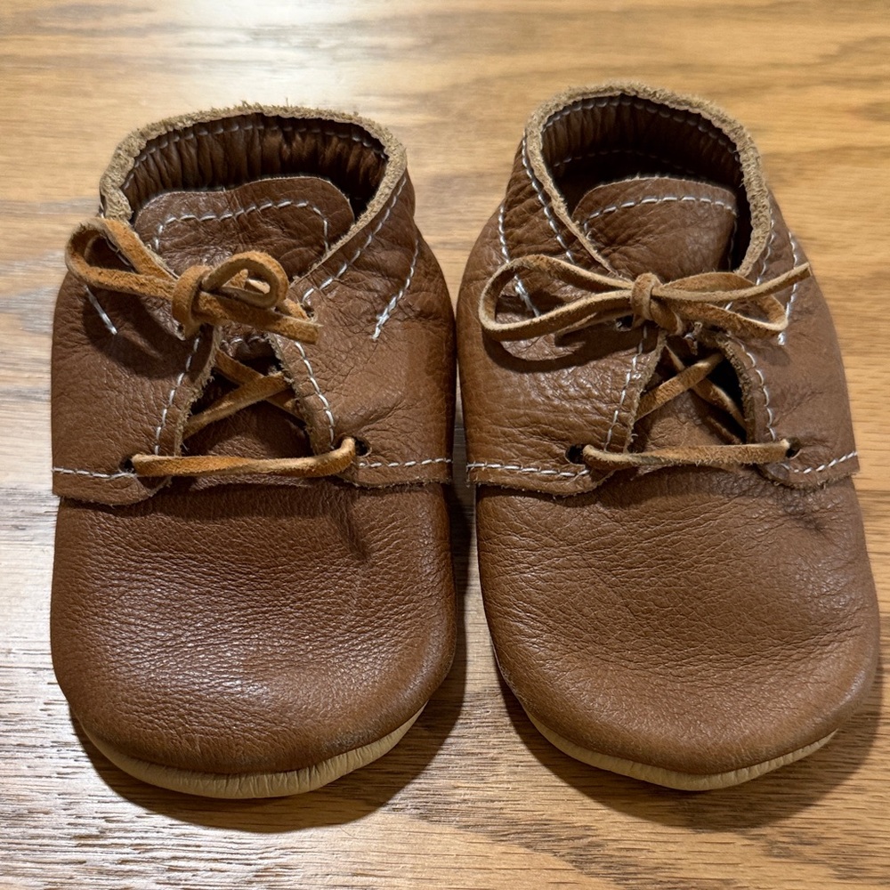 Brown Leather Baby Shoes